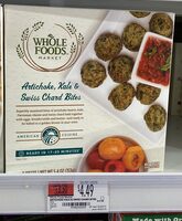 Whole foods market, artichoke, kale & swiss chard bites