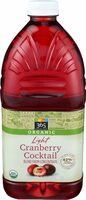 Organic light cranberry cocktail blend from concentrate