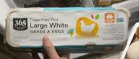 Large white eggs