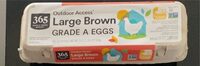 Large brown eggs