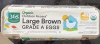 365 organic outdoor access large brown eggs
