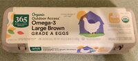 Organic Omega-3 Large Brown Eggs