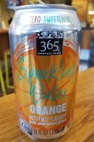 Orange sparkling water, orange