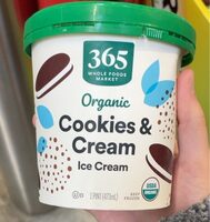 Organic cookies & cream ice cream