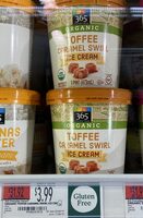 Organic toffee caramel swirl ice cream