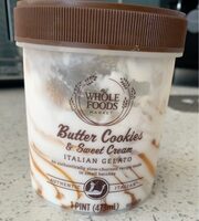 Butter cookies & sweet cream italian gelato