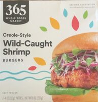 Creole seasoning shrimp burgers