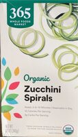 Organic zucchini spirals