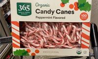 Organic candy canes peppermint flavored