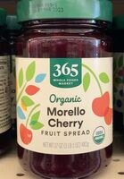 Organic morello cherry fruit spread