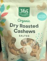 Organic Dry Roasted Cashews Salted