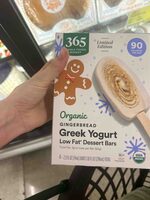 Organic Gingerbread Greek Yogurt Low Fat Dessert Bars