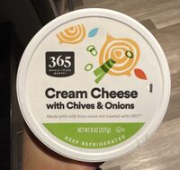 Cream cheese with chives and Onions