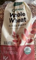 Organic whole wheat sliced bread