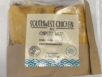 Southwest chicken in a chipotle wrap