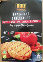 Brat- und Grilltaler mit Käse, Paprika und Chili