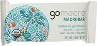 GoMacro Organic Macrobar Granola + Coconut