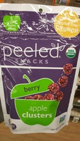 Peeled snacks, apple clusters, berry