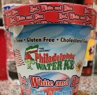 Red, white and blue Italian ice