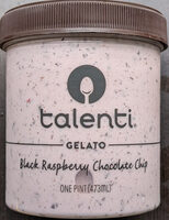 Gelato black raspberry chocolate chip gluten free