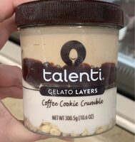 Coffee cookie crumble gelato layers