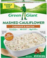 Cheddar & bacon mashed cauliflower, cheddar & bacon