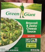 Brocolli and zesty cheese sauce