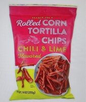 Trader Joe’s rolled corn tortilla chips chili lime