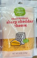 Finely shredded sharp cheddar cheese