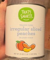 Yellow cling irregular sliced peaches in light syrup