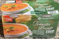 Microwaveable tomato basil soup