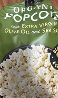 Organic Popcorn with Extra Virgin Olive Oil and Sea Salt
