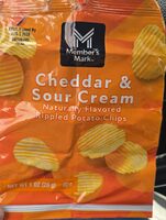 Cheddar & Sour Cream Naturally Flavored Rippled Potato Chips