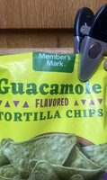 Guacamole flavored tortilla chips