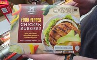 Four Pepper Chicken Burgers
