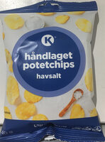Håndlaget Potetchips havsalt