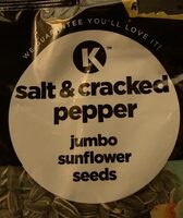 Salt and ceacked pepper jumbo sunflower seeds