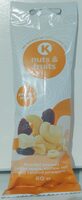 Nuts & fruits Roasted peanuts, jumbo raisins, cashew nuts and candied pineapple