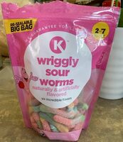 Wriggly sour worms