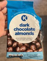 Dark chocolate almonds
