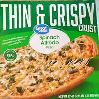 Great Value Spinach Alfredo Pizza