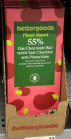 Oat Chocolate Bar with Tart Cherries and Pistachios
