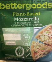 Plant-based mozzarella shredded