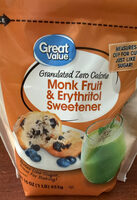 Granulated Zero Calorie Monk Fruit & Erythritol Sweetener