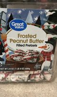 Frosted peanut butter filled pretzels