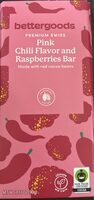 Pink chilli flavor and raspberries bar