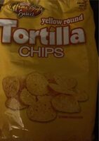 Yellow round tortilla chips