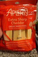 Extra sharp cheddar cheese snack sticks