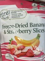 Freeze dried bananas & strawberry slices