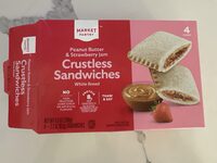 Crustless Sandwiches Peanut Butter & Strawberry Jam